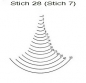 Gekröpftes Hohleisen Stich 28, Breite 25 mm